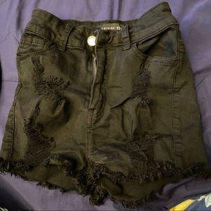 Distressed shorts